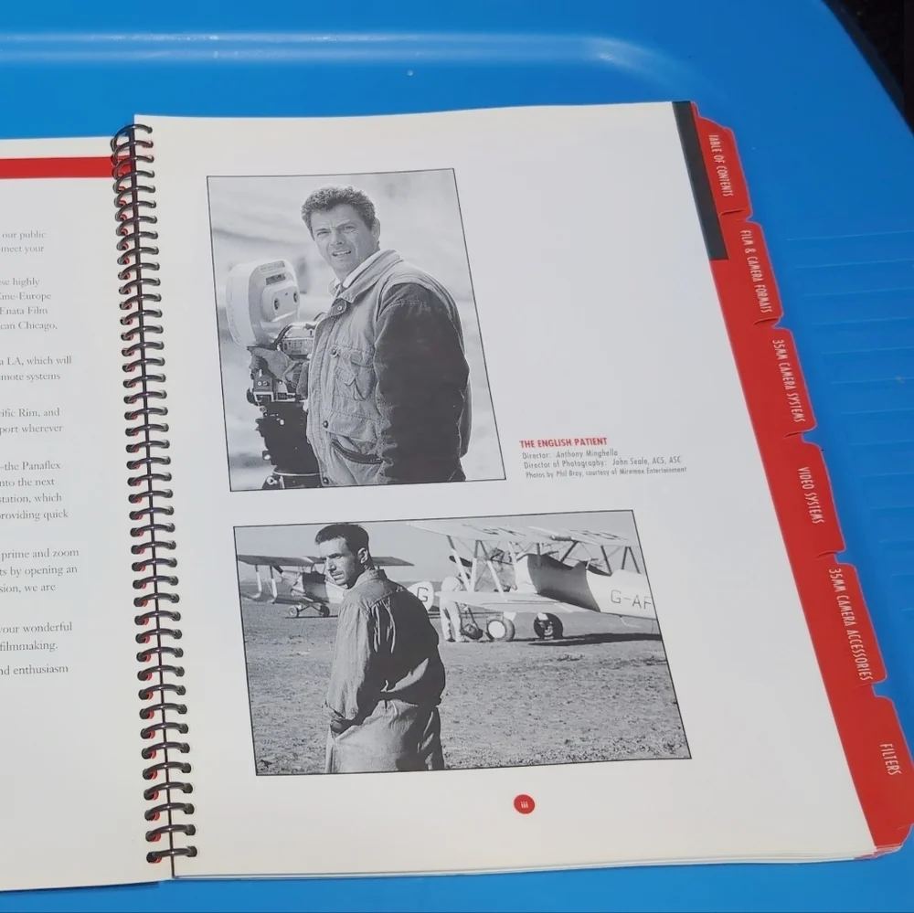 Original 1997 Panavision Cameras Spiral Catalog Many Movie Stills